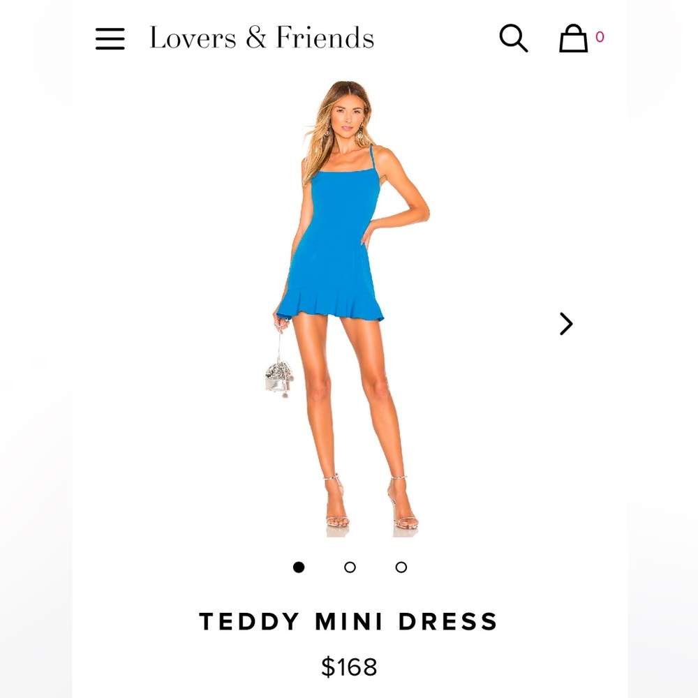 Lovers & Friends Teddy Mini Dress in Bright Blue